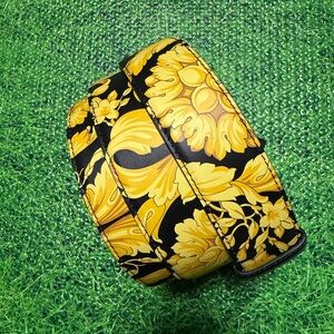 $695 NWT Versace Men's Black Baracco Medusa Reversible Leather Belt Size 130